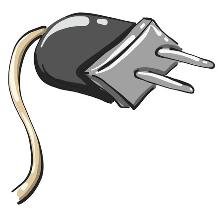 Simple charger, illustration, vector on white background.のイラスト素材