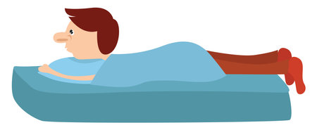 Comfortable matress, illustration, vector on white background.のイラスト素材
