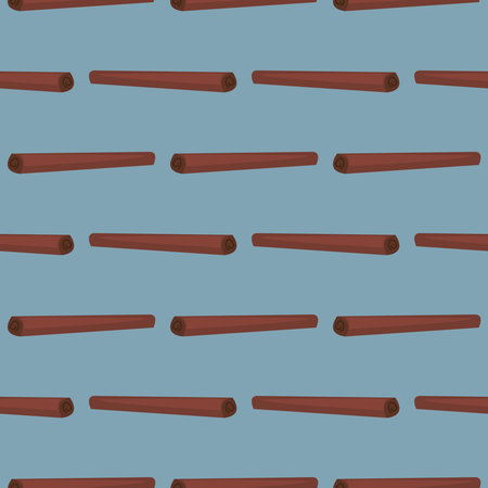 Little cinnamons,seamless pattern on light blue background.のイラスト素材