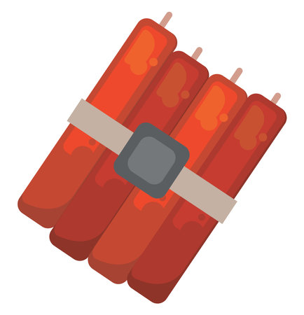 Big dynamite, illustration, vector on white background.のイラスト素材