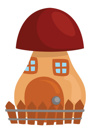 Forest house, illustration, vector on white background.のイラスト素材