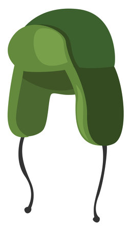 Green hat, illustration, vector on white background.のイラスト素材