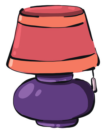 Lamp for bed, illustration, vector on white background.のイラスト素材