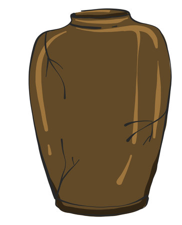 Old jug, illustration, vector on white background.のイラスト素材