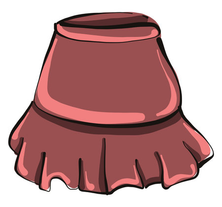 Pink pretty skirt, illustration, vector on white background.のイラスト素材