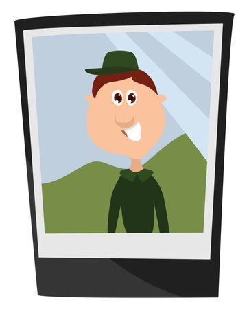 Photo from the army, illustration, vector on white background.のイラスト素材