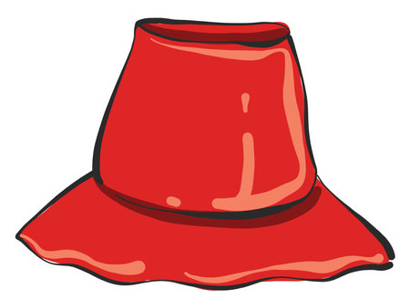 Red tube skirt, illustration, vector on white background.のイラスト素材