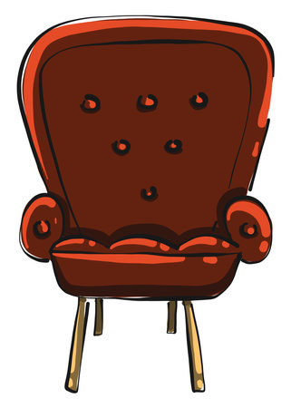 Royal chair, illustration, vector on white background.のイラスト素材