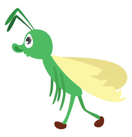 Sad moth, illustration, vector on white background.のイラスト素材