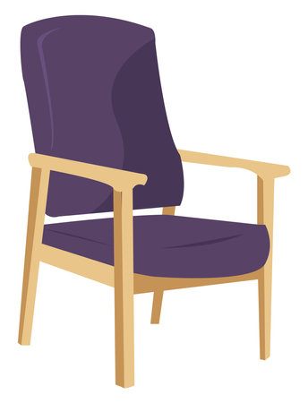 Purple armchair, illustration, vector on white backgroundのイラスト素材
