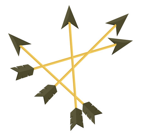 Small arrows, illustration, vector on white backgroundのイラスト素材