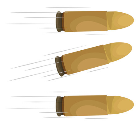 Golden bullets, illustration, vector on white backgroundの写真素材