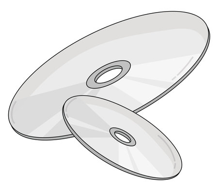 CD Drive, illustration, vector on white backgroundのイラスト素材