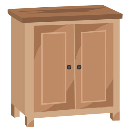 Cup board, illustration, vector on white backgroundのイラスト素材