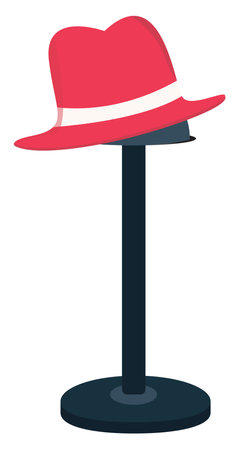 Hat stand, illustration, vector on white backgroundのイラスト素材