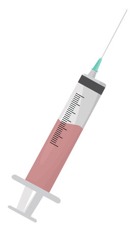 Medical injection, illustration, vector on white backgroundのイラスト素材
