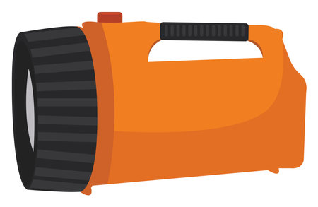LED torch, illustration, vector on white backgroundのイラスト素材
