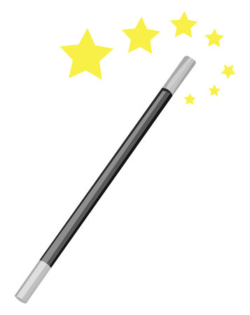 Magician stick, illustration, vector on white backgroundのイラスト素材