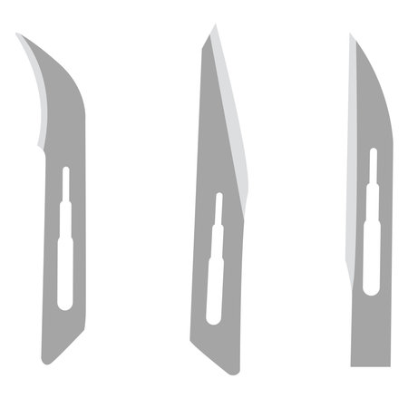 Medical blades, illustration, vector on white backgroundのイラスト素材