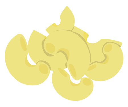 Delicious macaroni, illustration, vector on white backgroundのイラスト素材