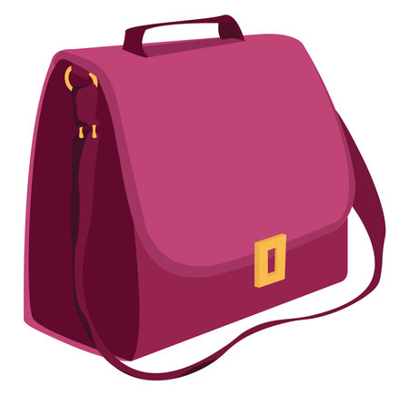 Violet purse, illustration, vector on white backgroundのイラスト素材