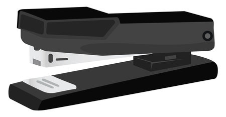Black staple, illustration, vector on white backgroundのイラスト素材