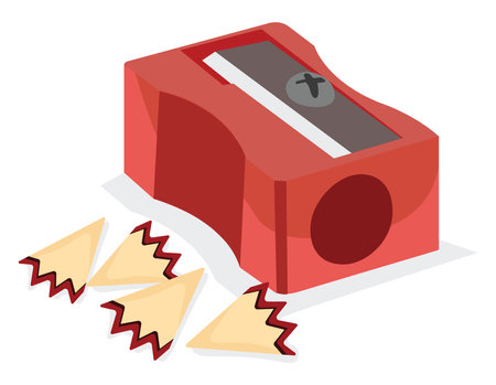 Pen sharpener, illustration, vector on white backgroundのイラスト素材