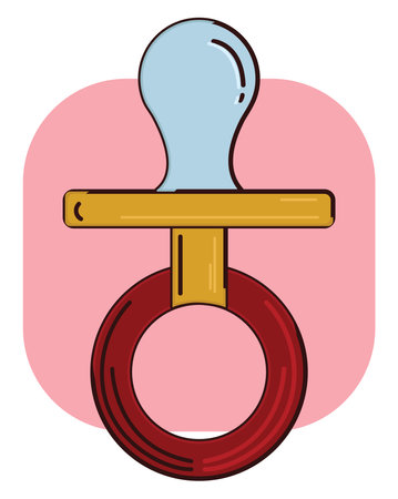 Baby nipple ,illustration, vector on white background.のイラスト素材