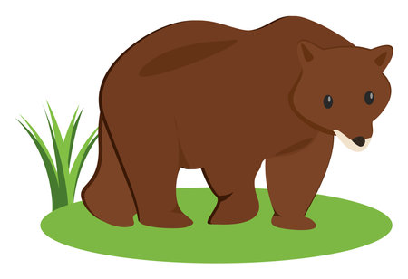 Cute bear ,illustration, vector on white background.のイラスト素材