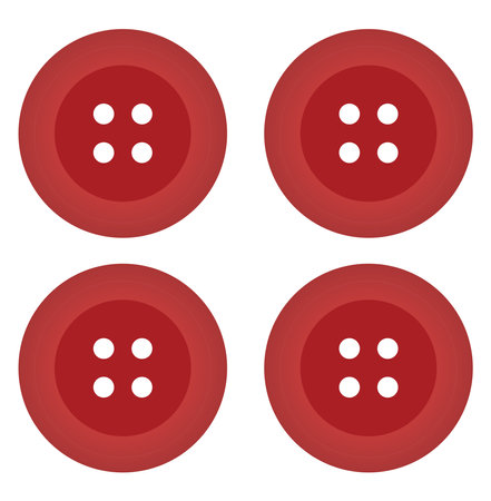 Red buttons ,illustration, vector on white background.のイラスト素材