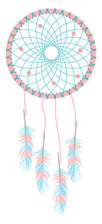 Dream catcher ,illustration, vector on white background.のイラスト素材