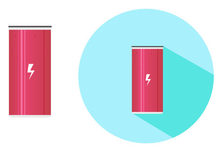 Pink energy drink ,illustration, vector on white background.のイラスト素材