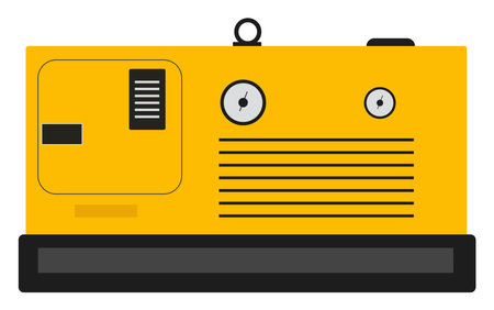 Yellow generator ,illustration, vector on white background.のイラスト素材