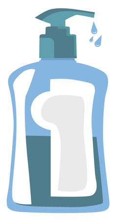 Soap bottle ,illustration, vector on white background.のイラスト素材