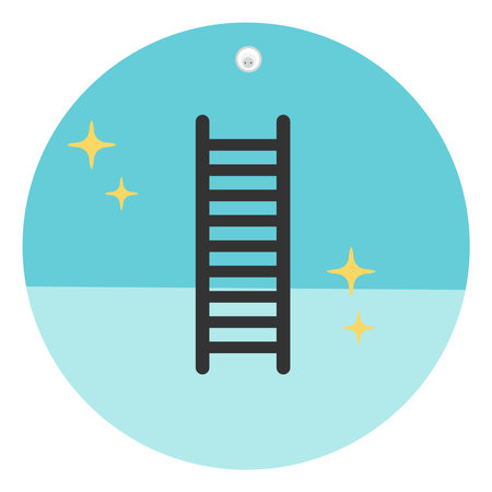 Black ladder ,illustration, vector on white background.のイラスト素材