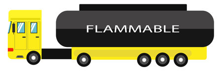 Fuel truck ,illustration, vector on white background.のイラスト素材