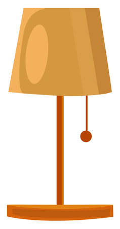 Golden lamp ,illustration, vector on white background.の写真素材