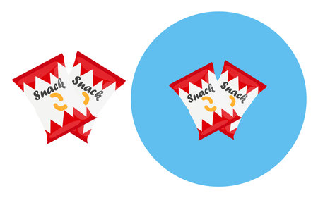 Tasty snacks ,illustration, vector on white background.のイラスト素材