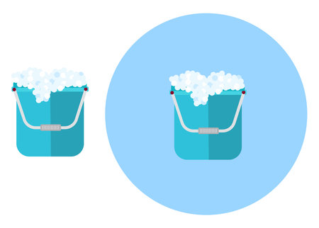 Soap bucket ,illustration, vector on white background.のイラスト素材