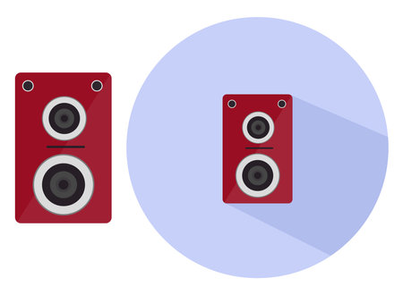 Brown speakers ,illustration, vector on white background.のイラスト素材