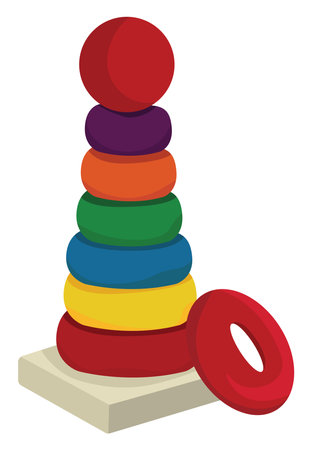 Childs toy ,illustration, vector on white background.のイラスト素材