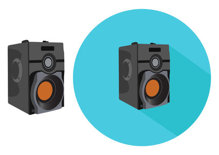 Loud speakers ,illustration, vector on white background.のイラスト素材