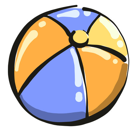 Beach ball,illustration,vector on white backgroundのイラスト素材