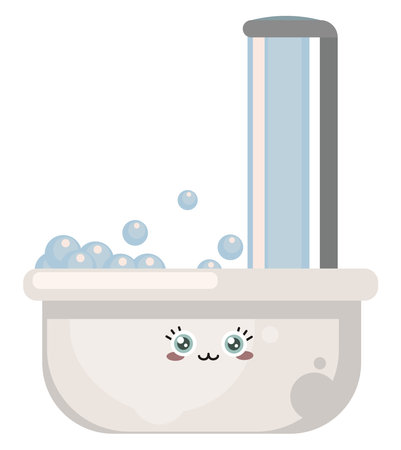 Hot bath,illustration,vector on white backgroundのイラスト素材
