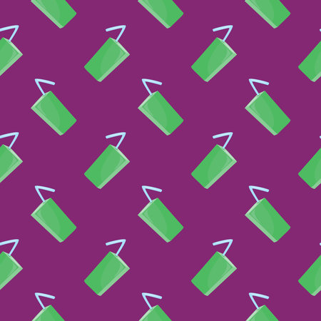Apple juice , seamless pattern on a purple background.のイラスト素材