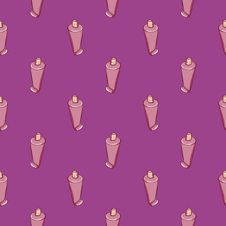 Pink tube , seamless pattern on a pink background.のイラスト素材