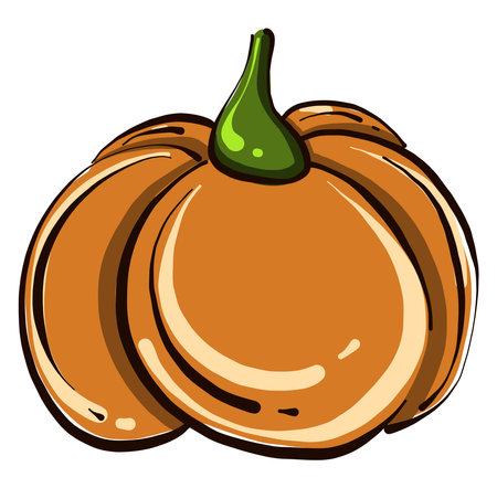Little pumpkin , illustration, vector on white backgroundのイラスト素材