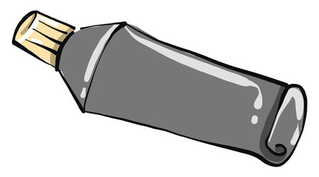 Small toothpaste, illustration, vector on white backgroundのイラスト素材