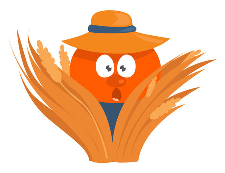 Scarecrow , illustration, vector on white backgroundのイラスト素材