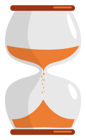 Hour glass, illustration, vector on white backgroundのイラスト素材